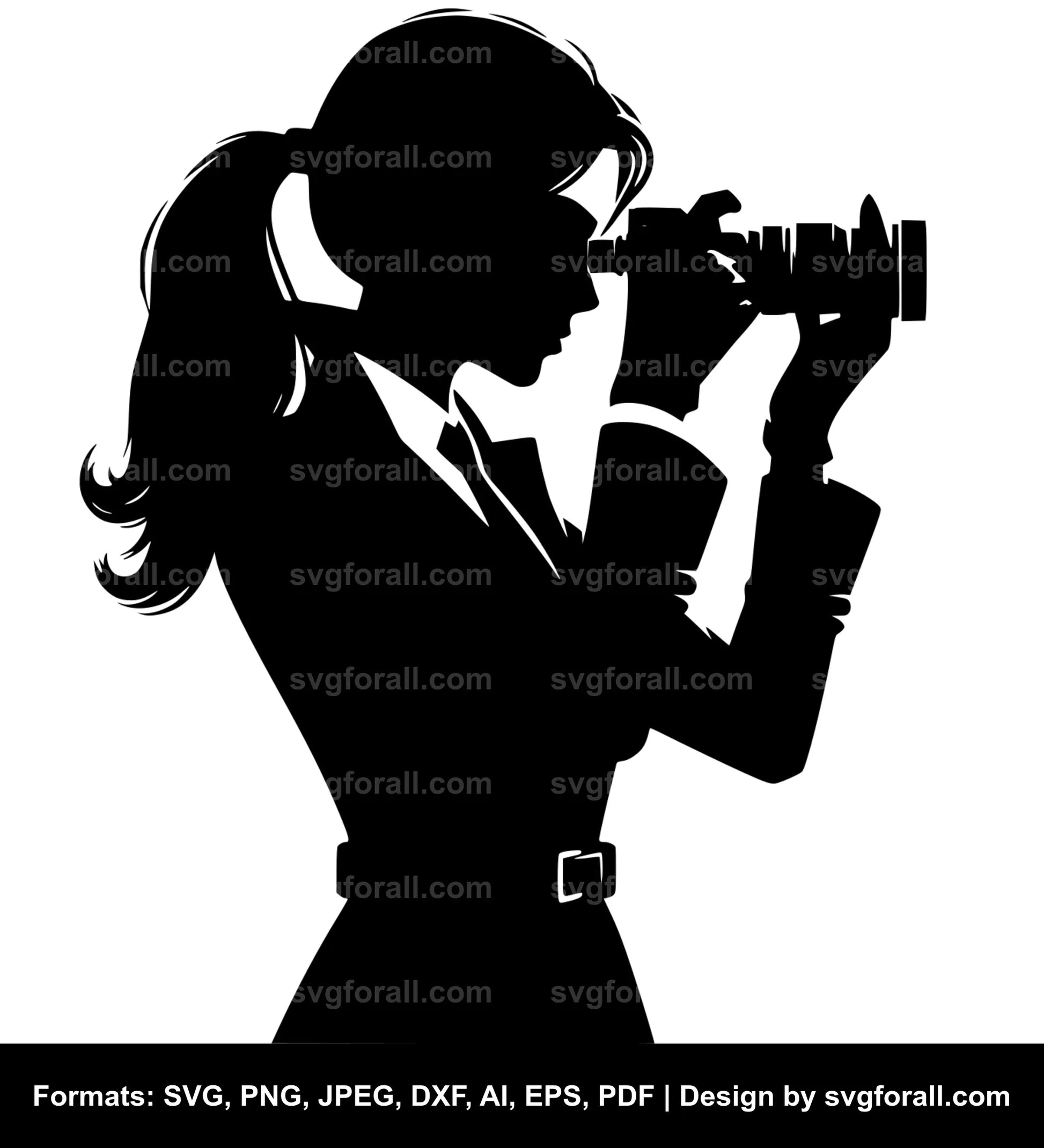 Female Spy Vector SVG