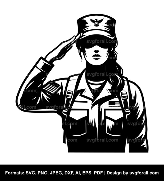 Female Veteran SVG