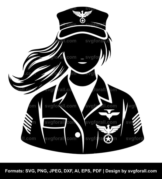 Female Veteran SVG Design