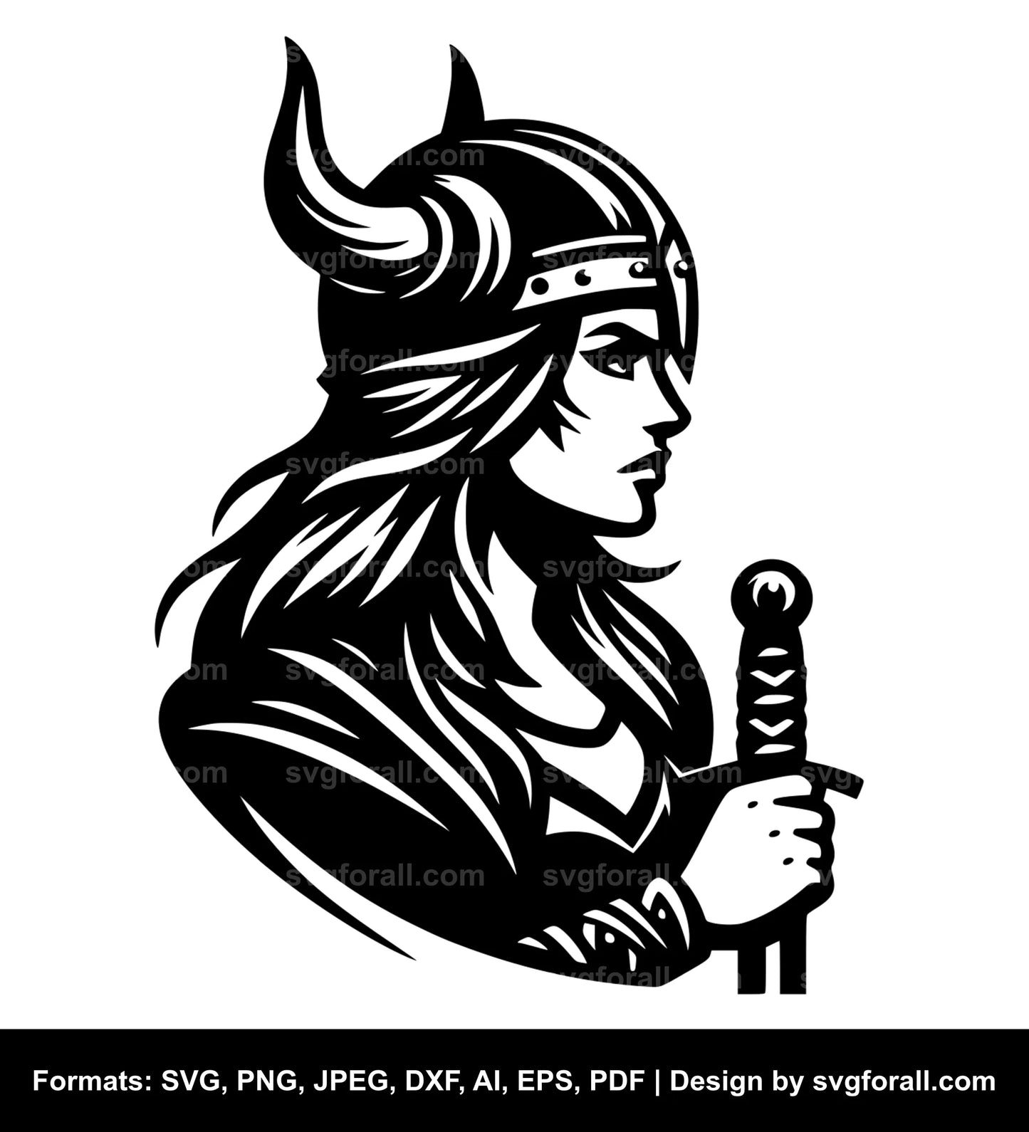 Female Viking SVG File