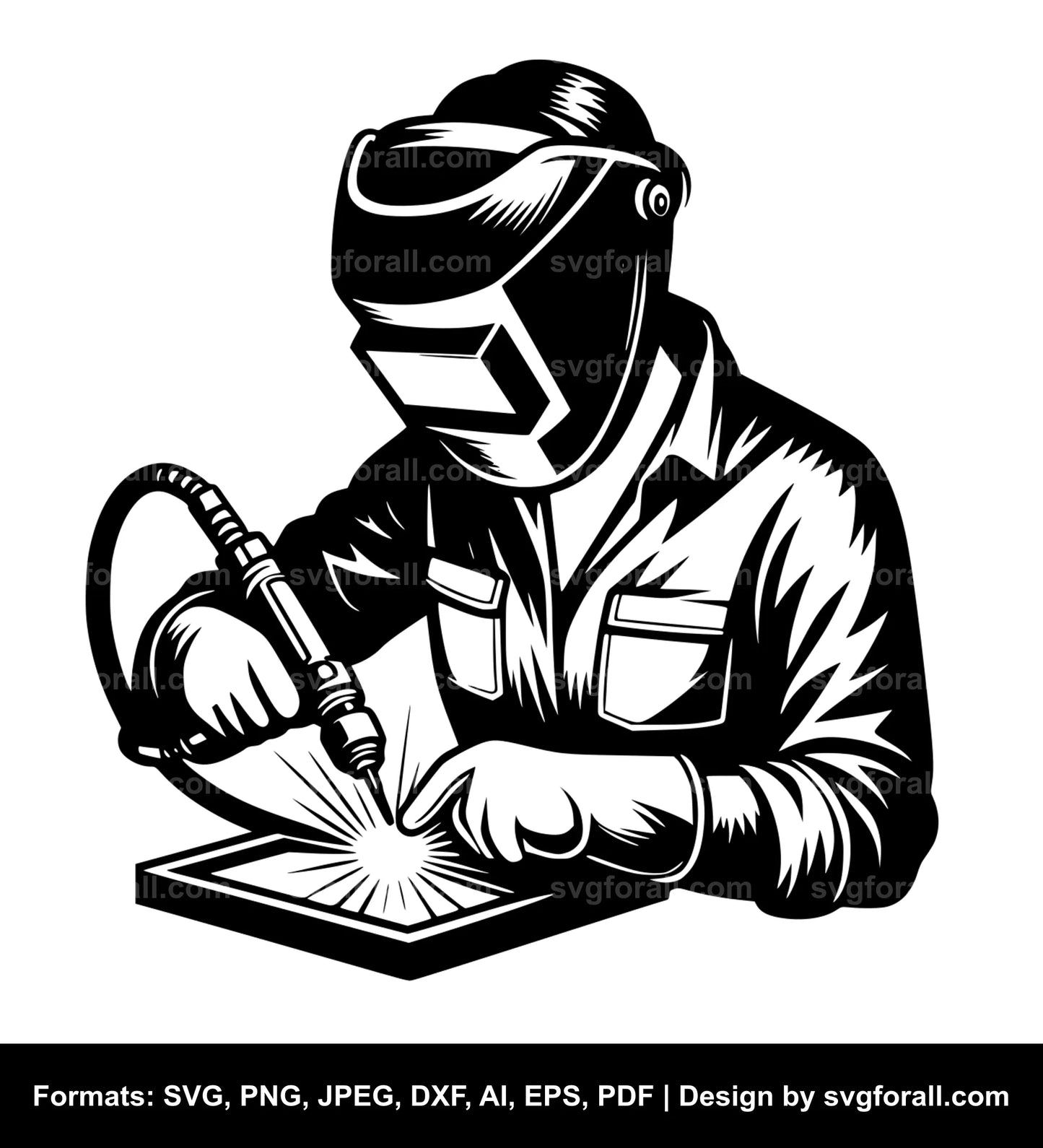 Female Welder SVG