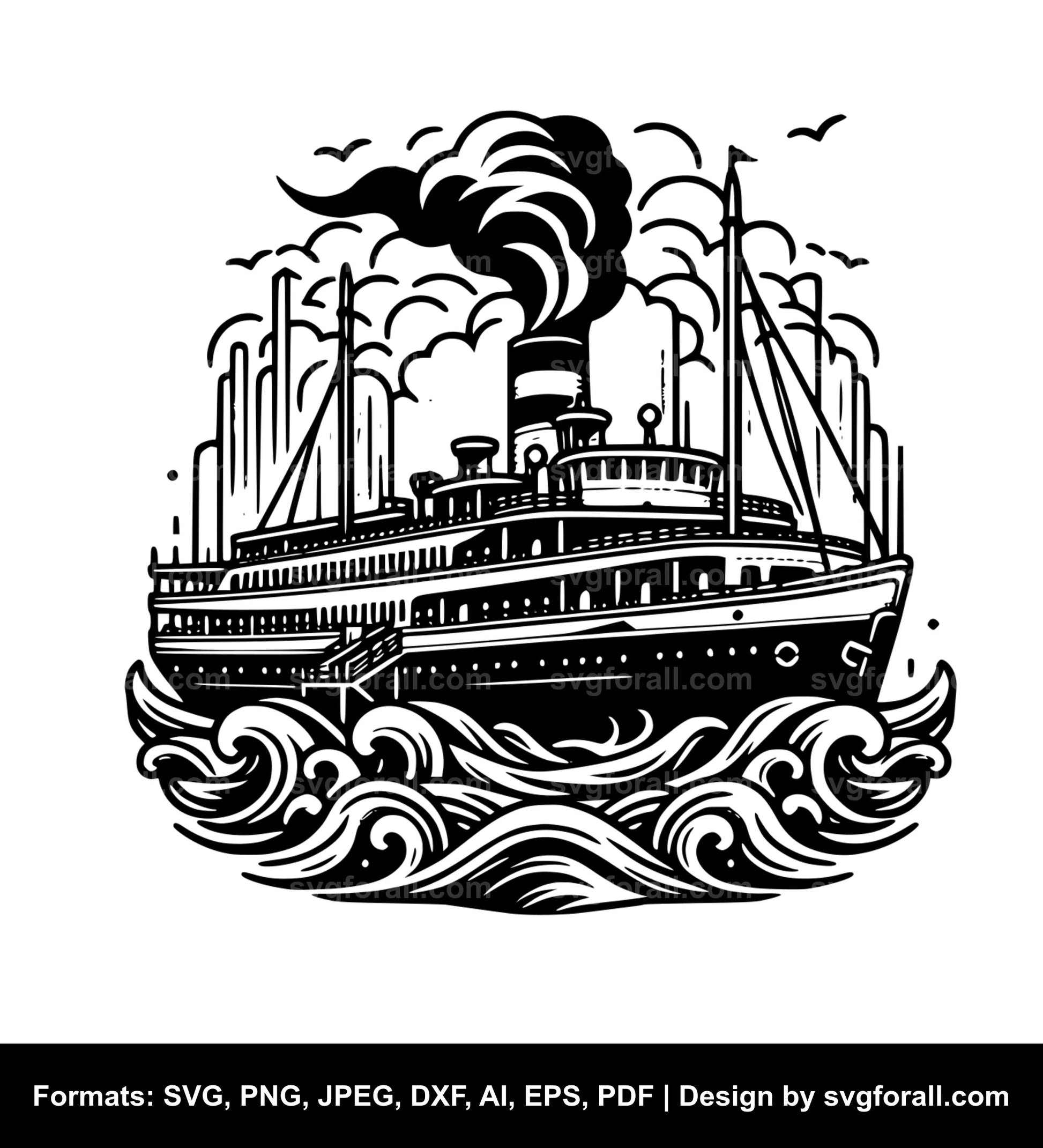 Ferry SVG Vector