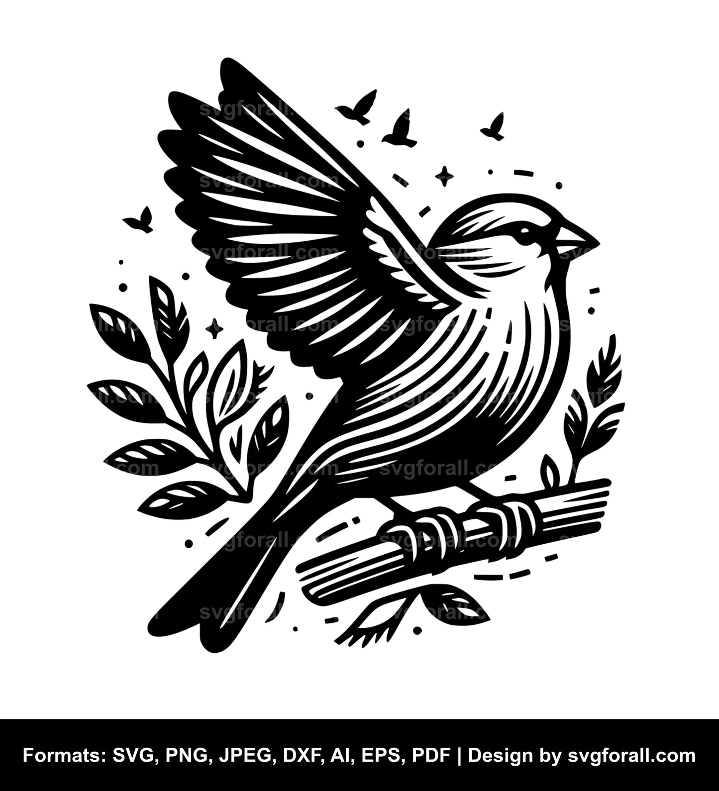 Finch Black SVG