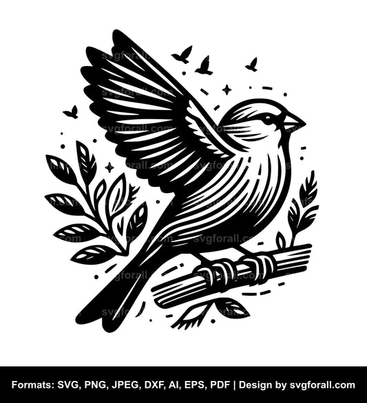 Finch Black SVG