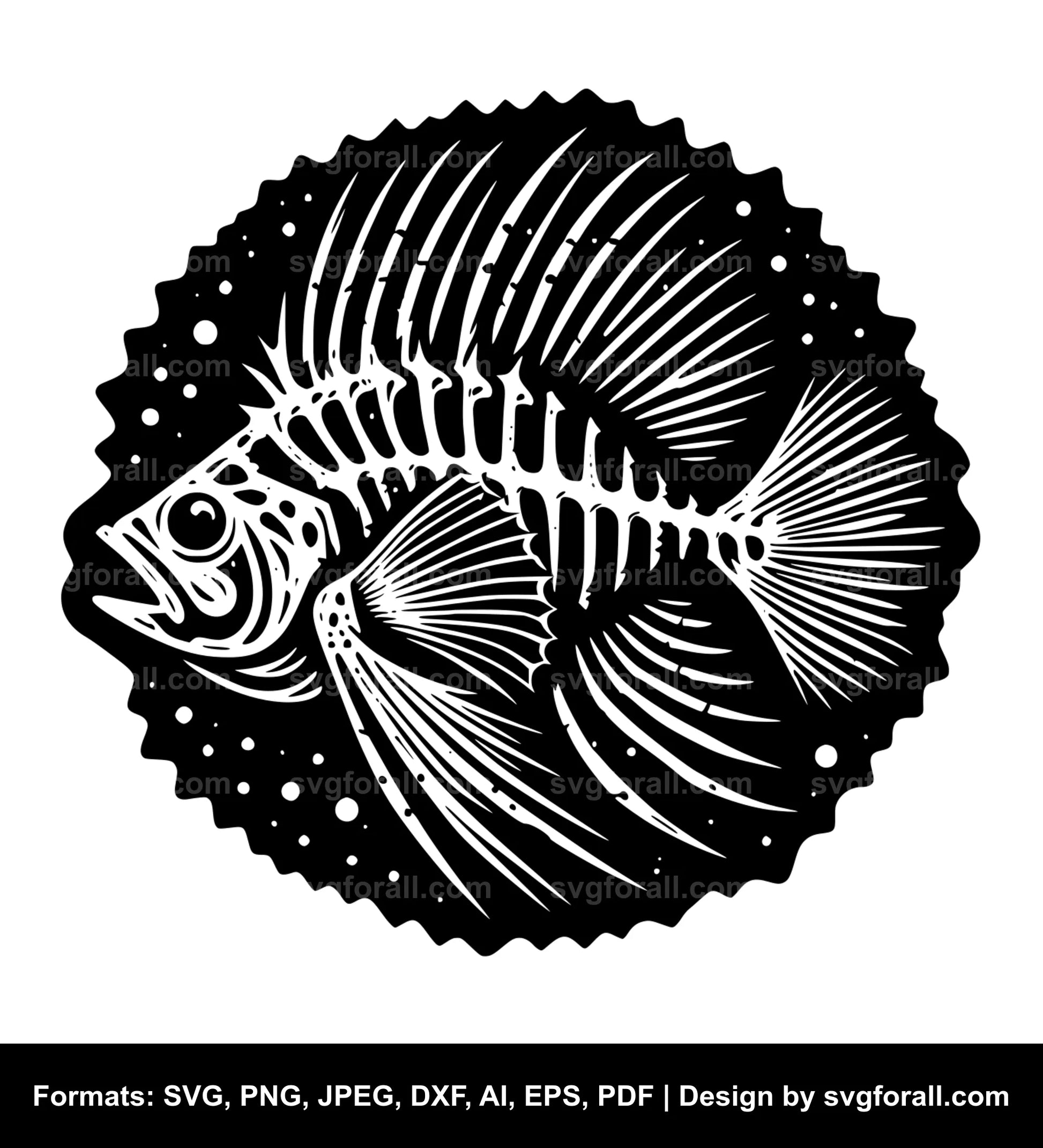 Fish Fossil SVG PNG