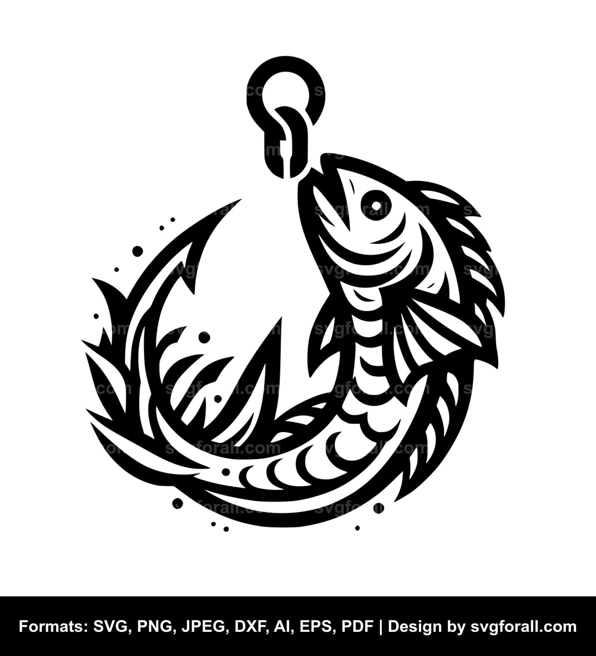 Fish Hook SVG Vector