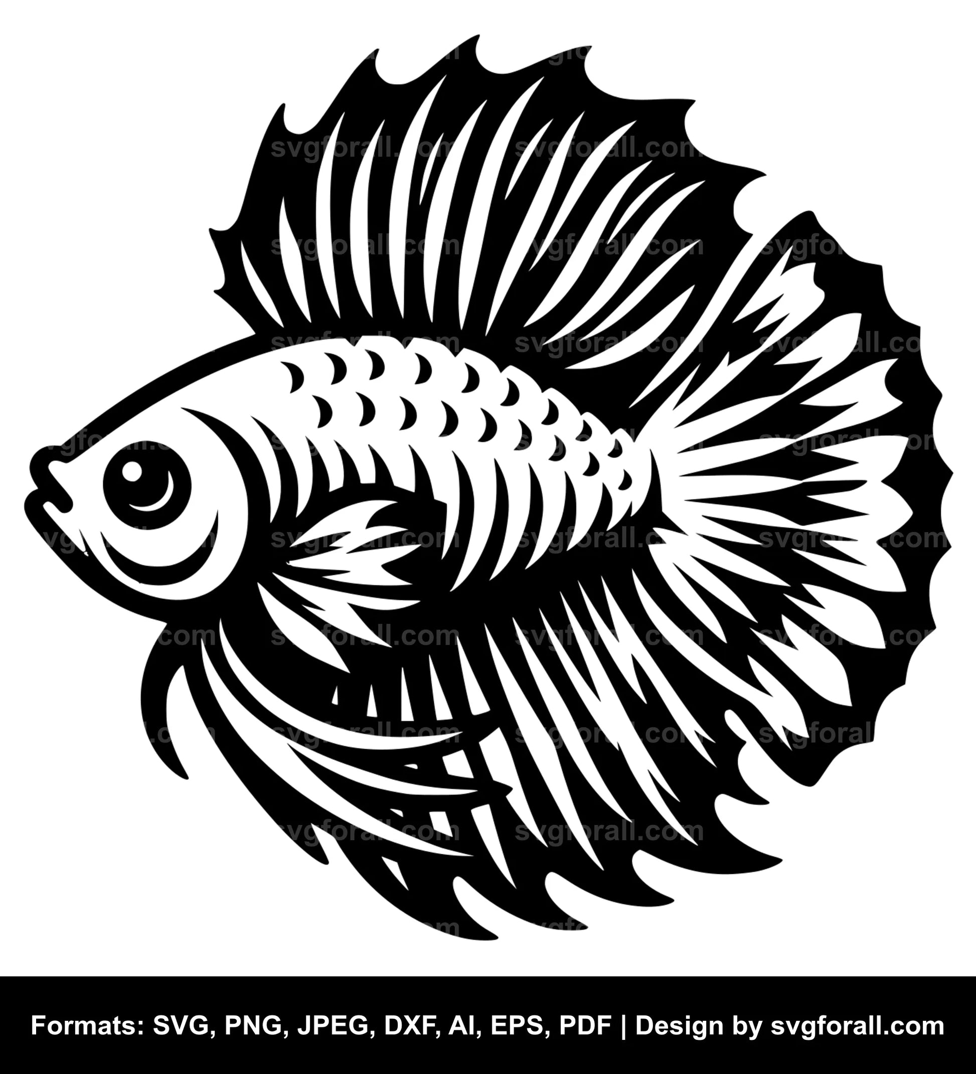 Fish Laser Cutting SVG