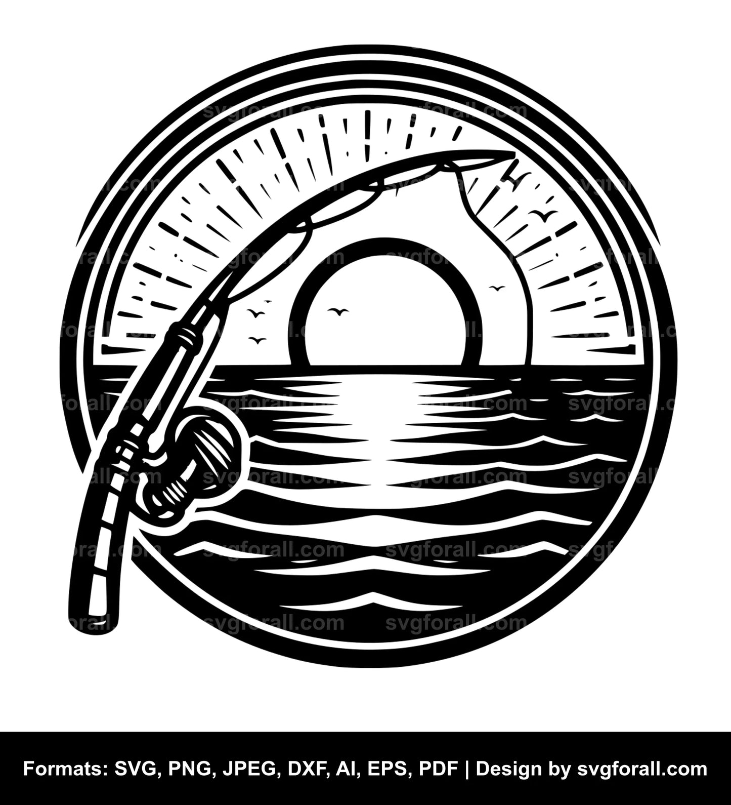 Fishing Pole Cricut SVG