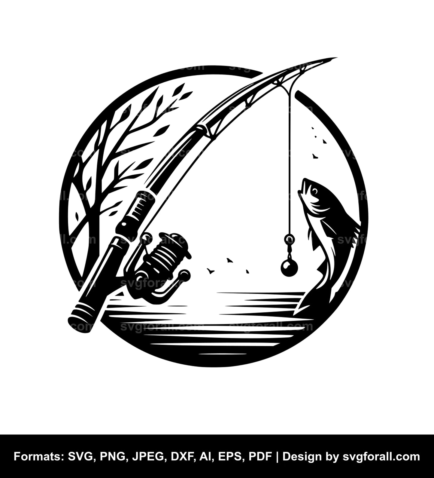 Fishing Pole SVG PNG