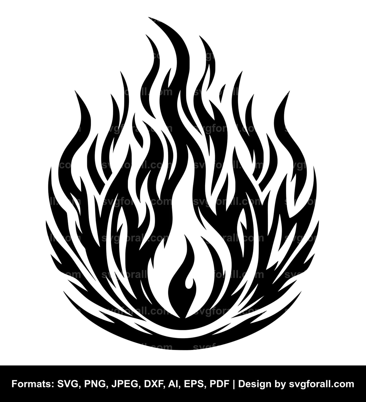 Flame Black SVG