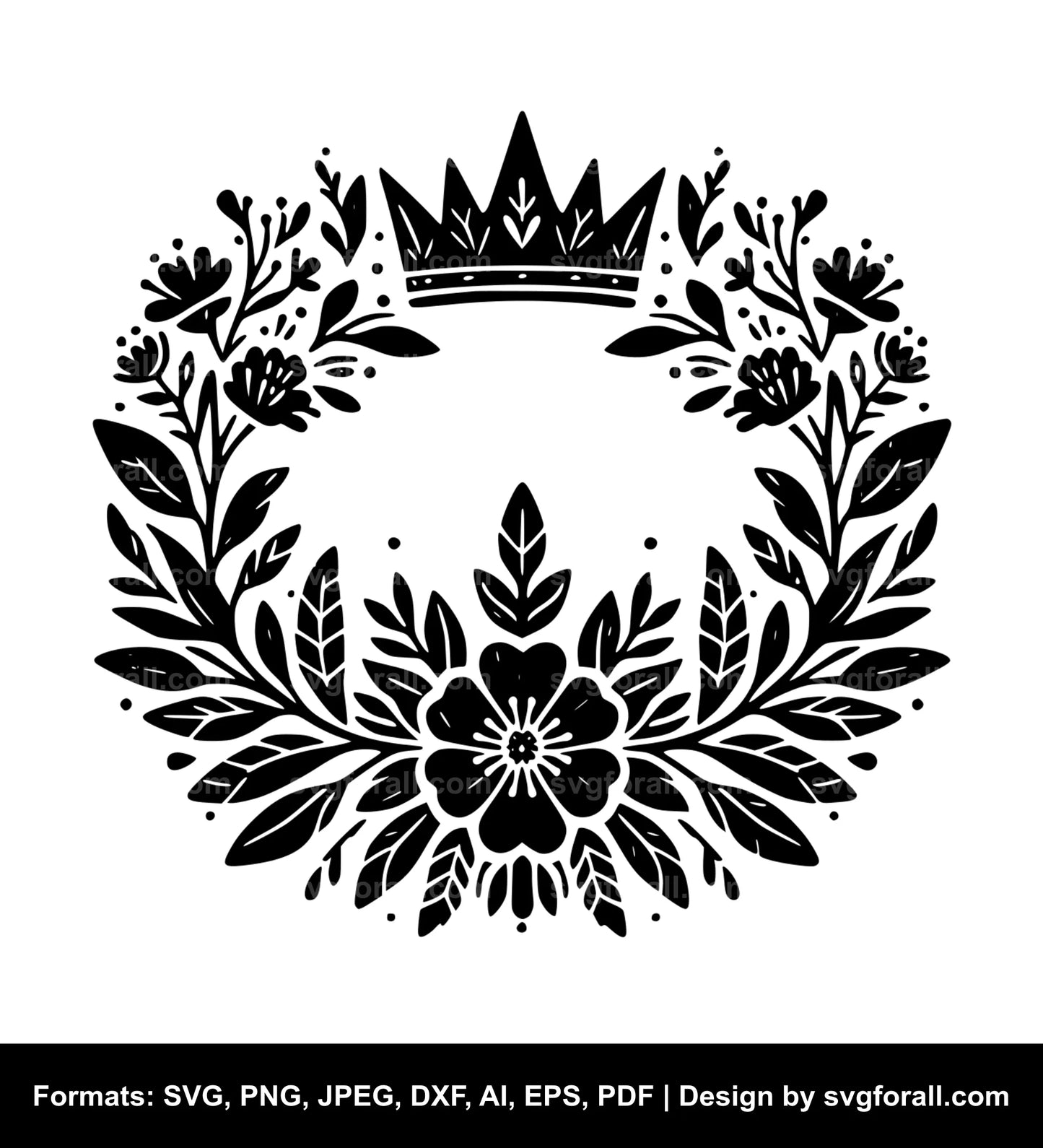 Floral Crown SVG