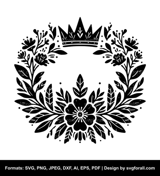 Floral Crown SVG