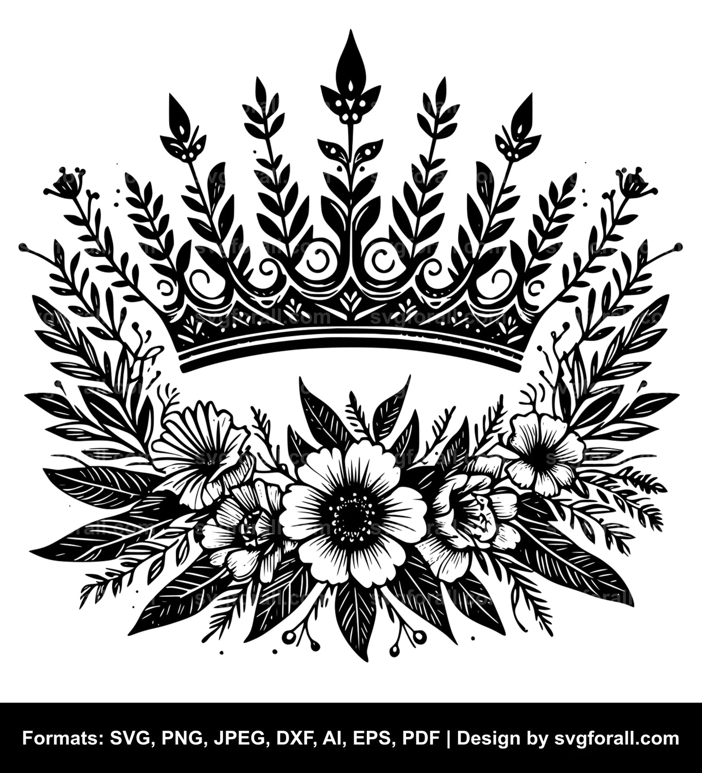 Floral Crown SVG File