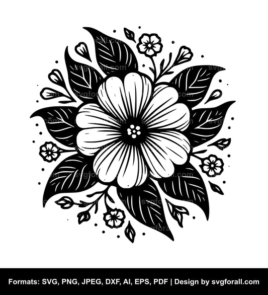 Flower Black SVG