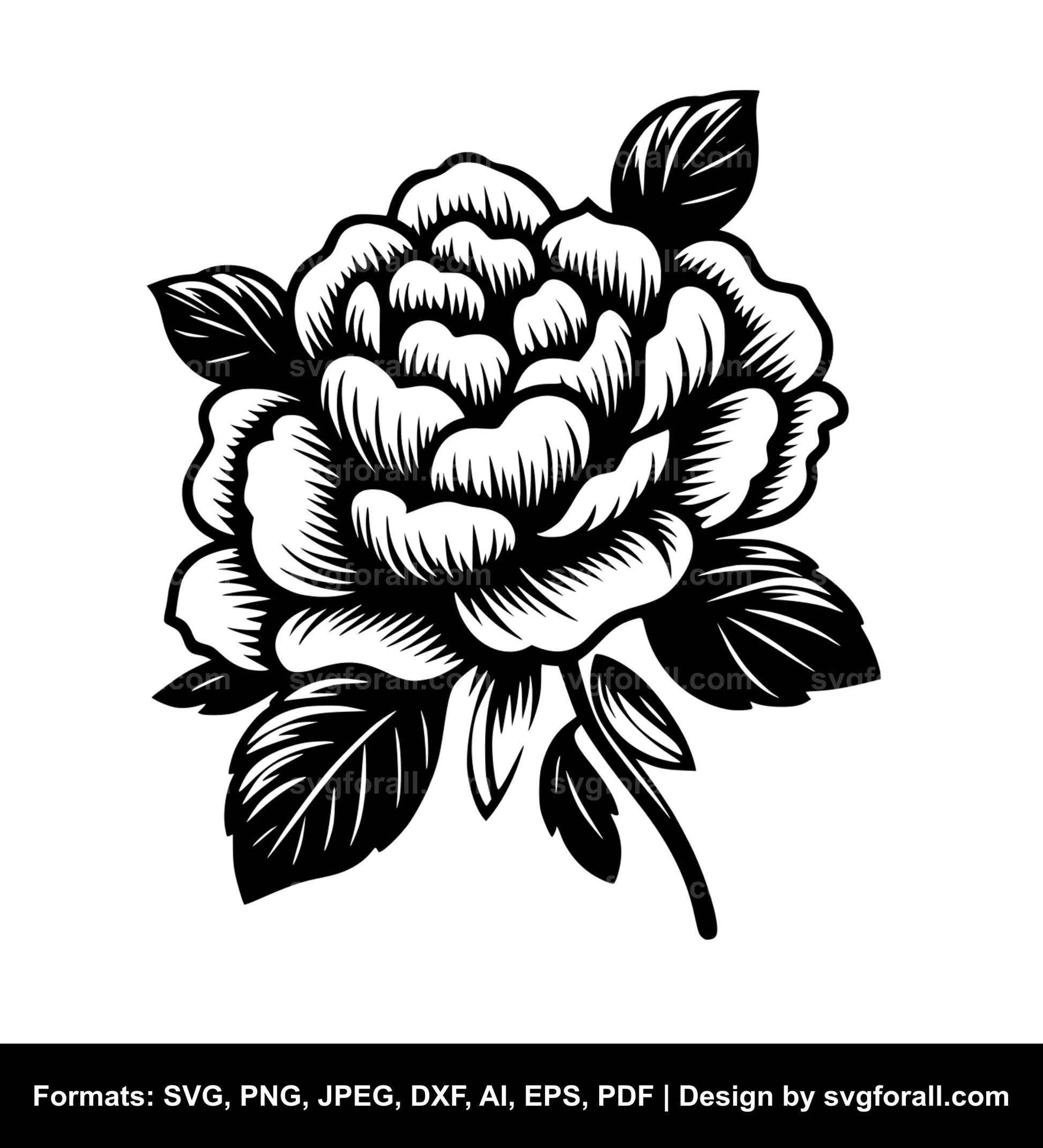 Flower Black SVG PNG