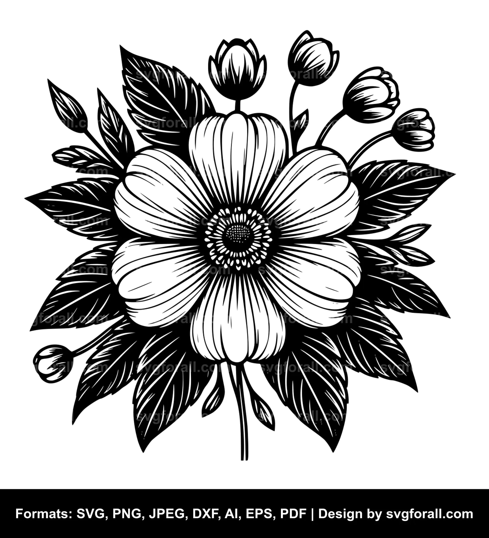 Flower Clipart SVG Design