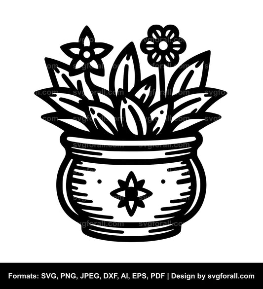 Flower Pot Cricut SVG