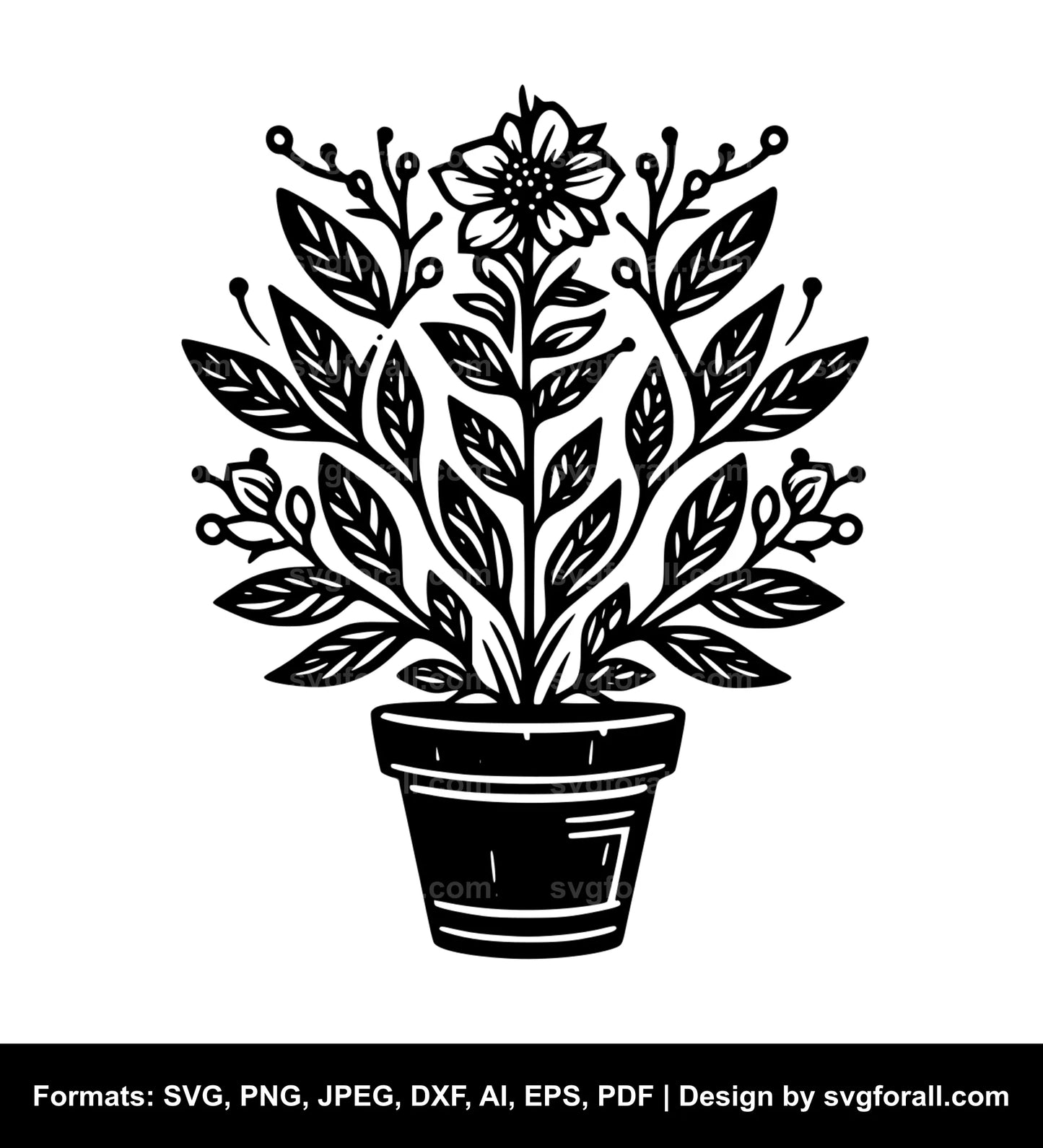 Flower Pot SVG PNG