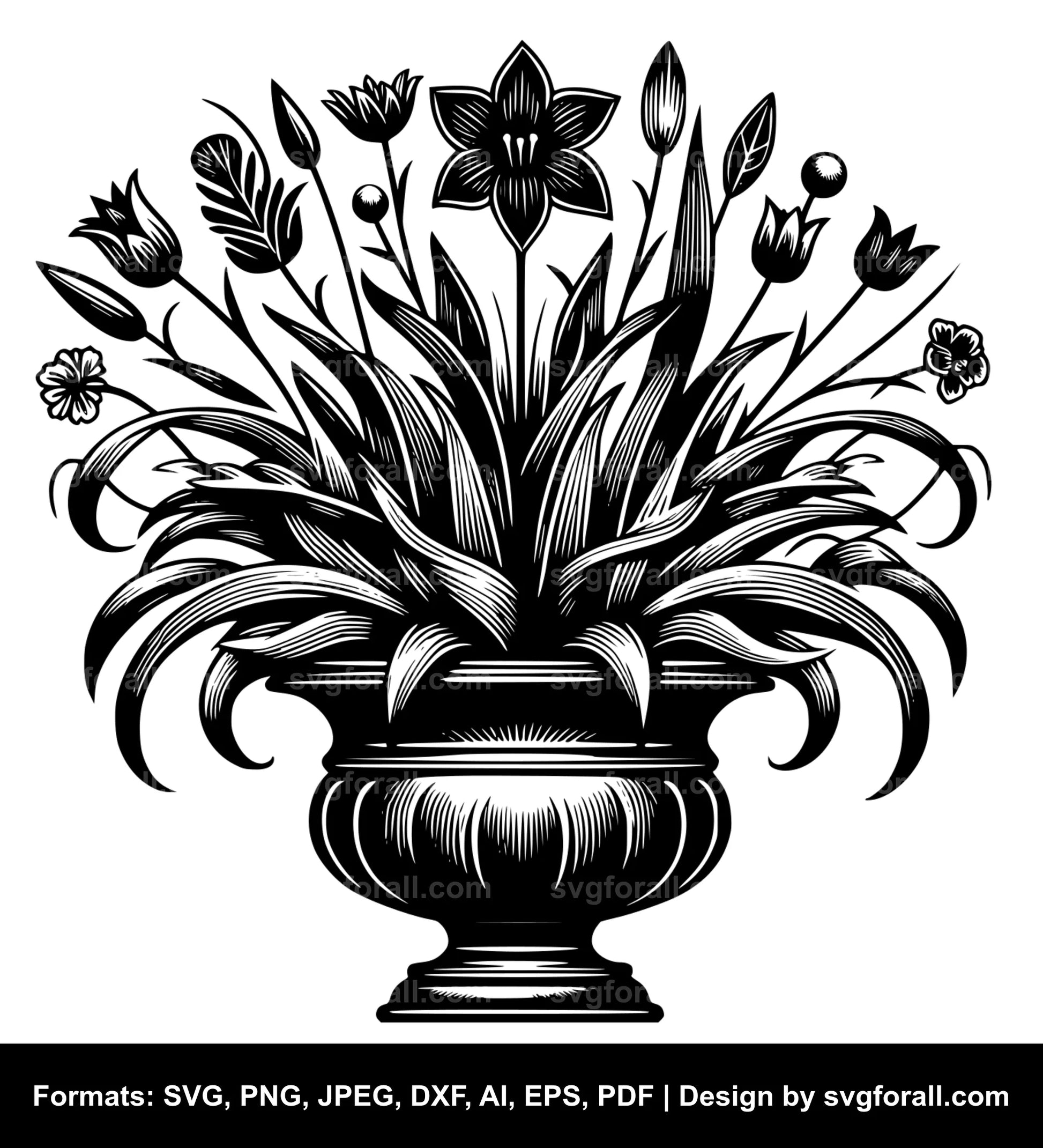 Flower Pot Vector SVG