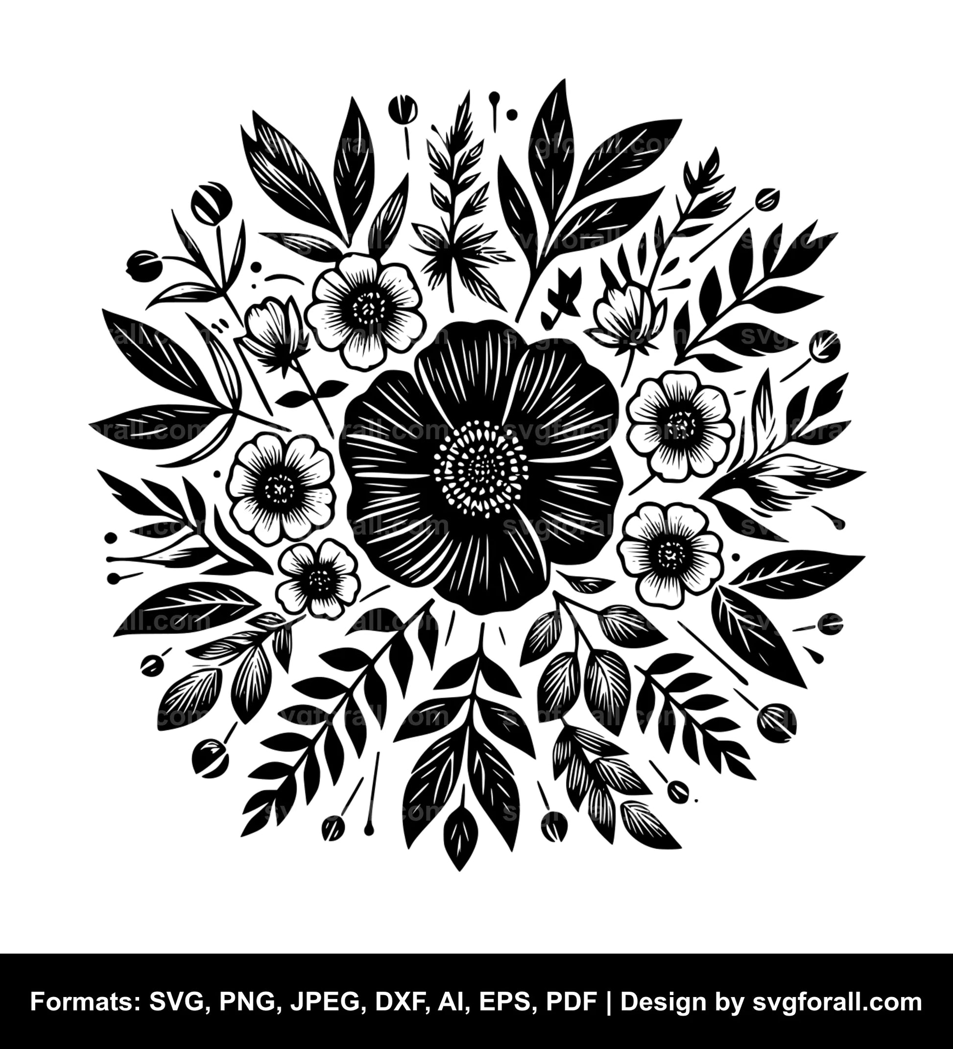 Flower SVG Background Free