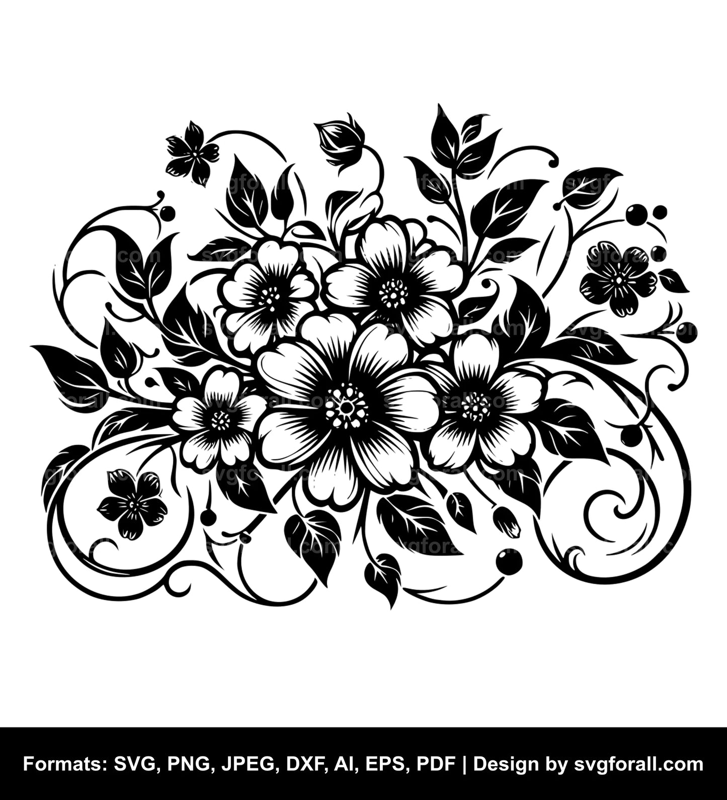 Flower Vine SVG PNG