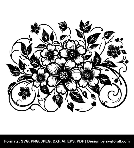 Flower Vine SVG PNG