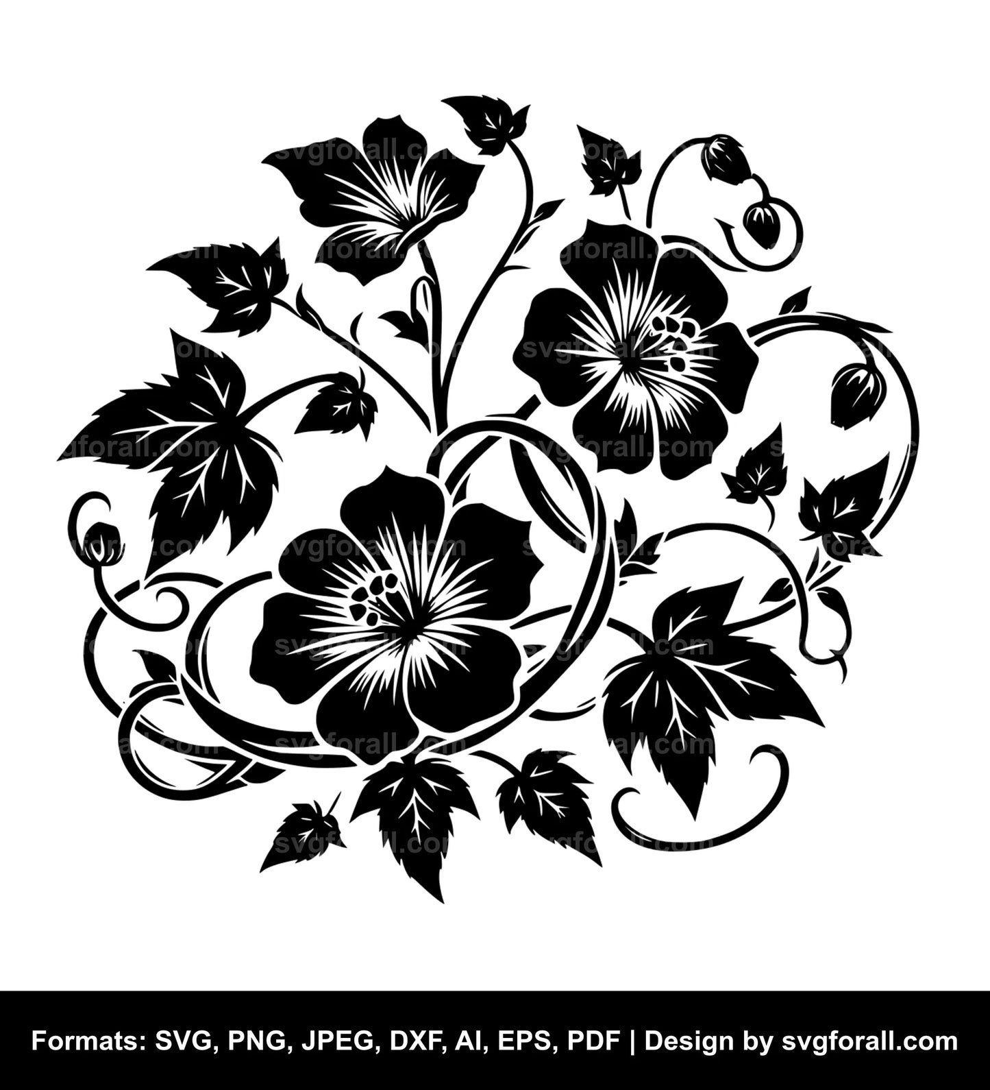 Flower Vine SVG Vector