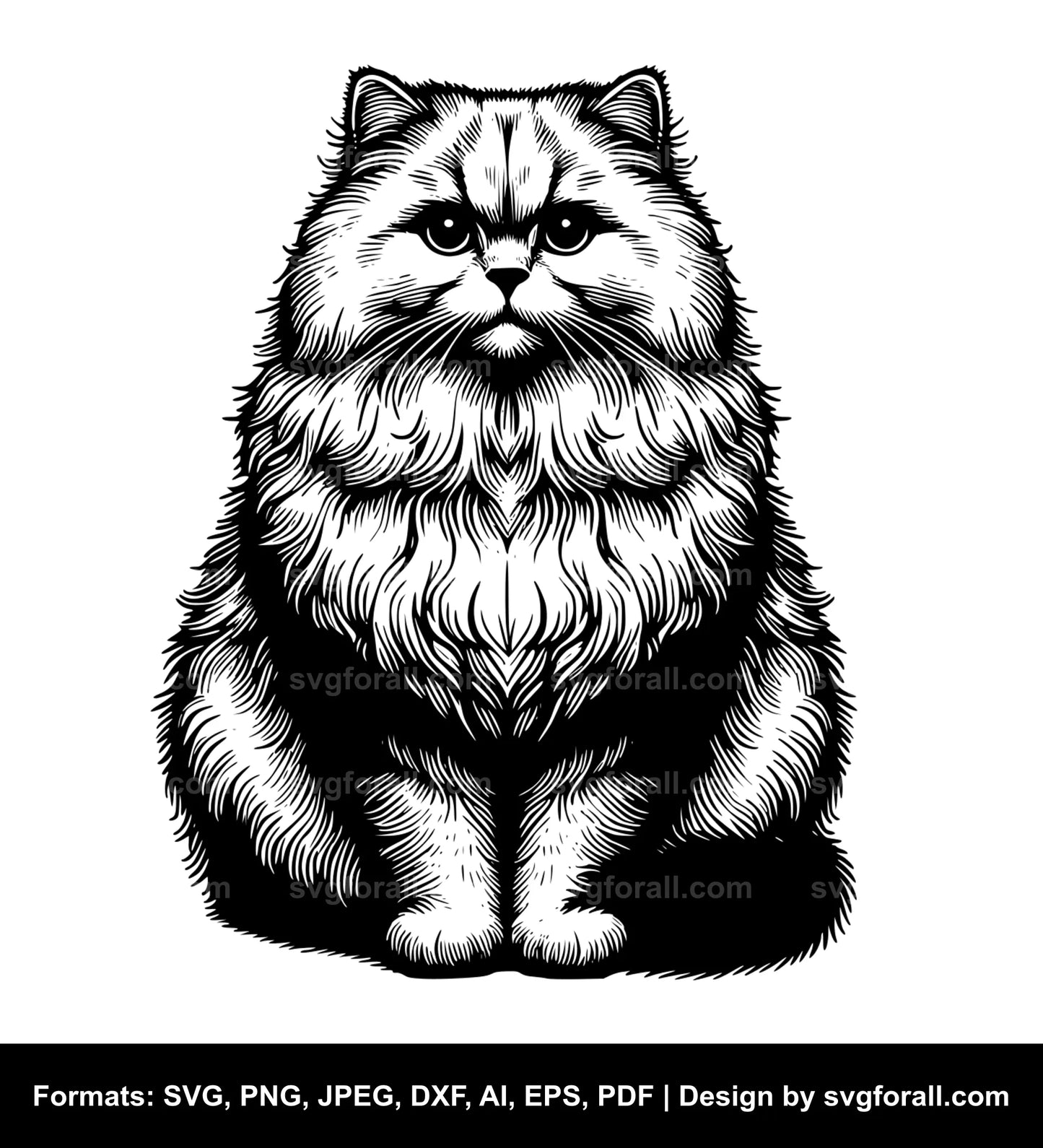 Fluffy Cat SVG