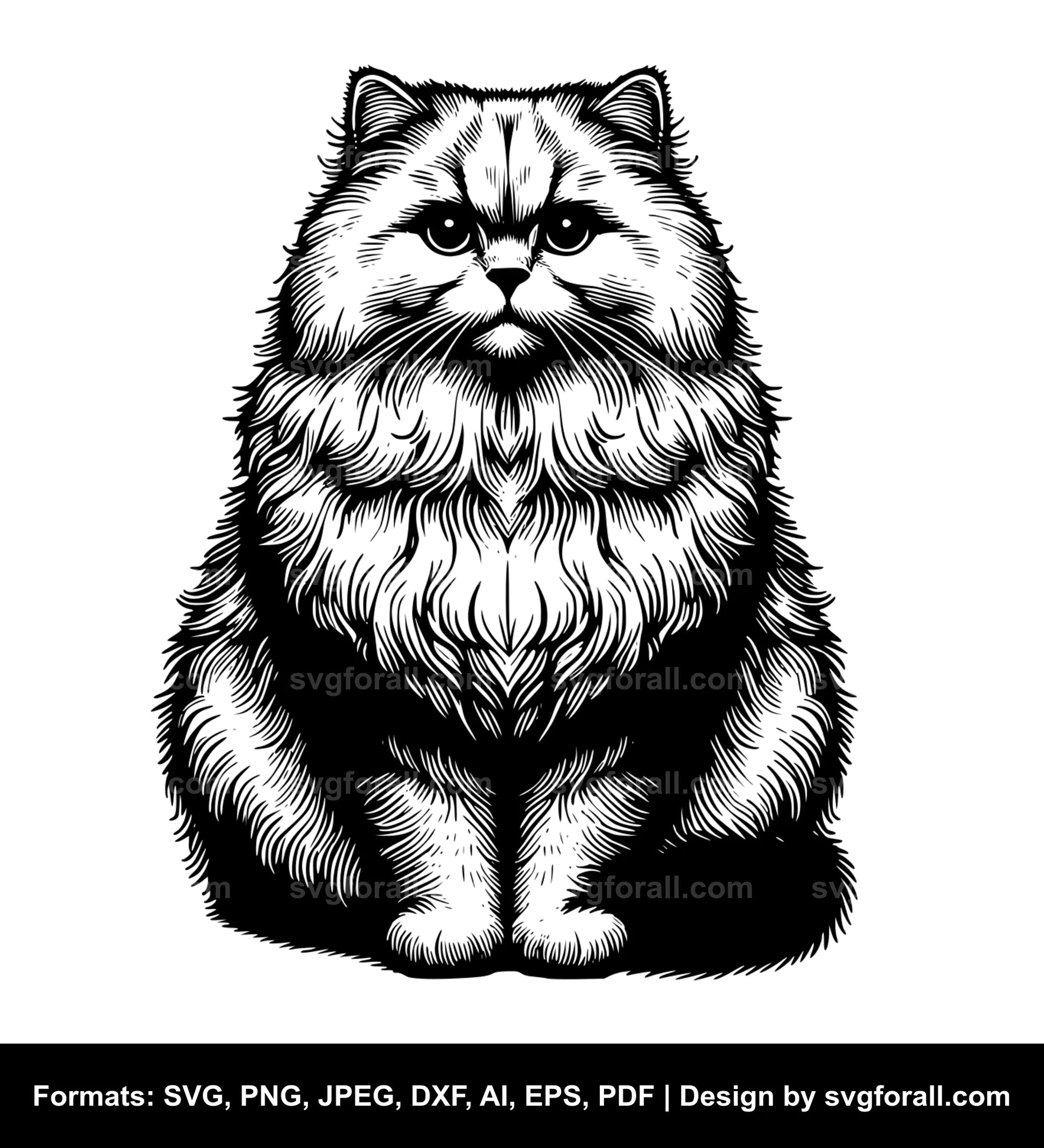 Fluffy Cat SVG