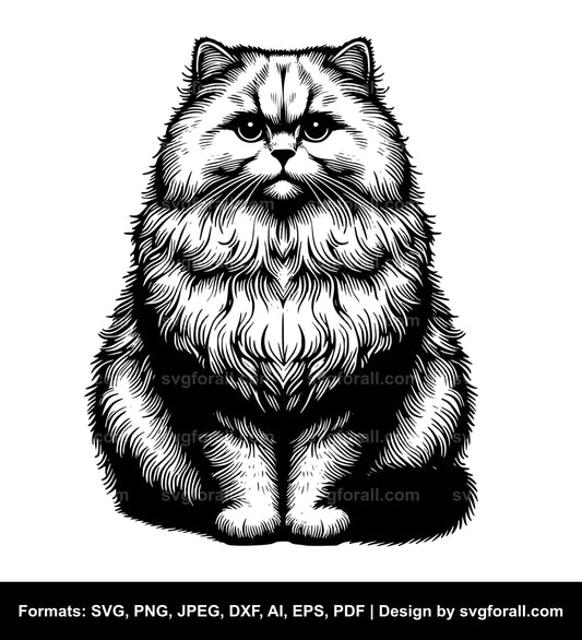 Fluffy Cat SVG