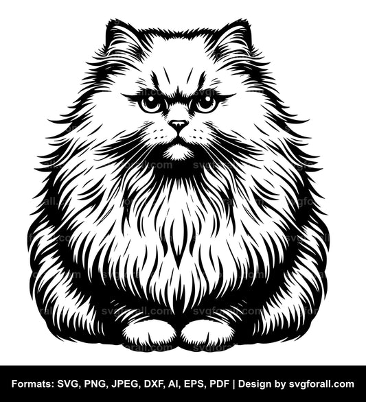 Fluffy Cat SVG PNG Image