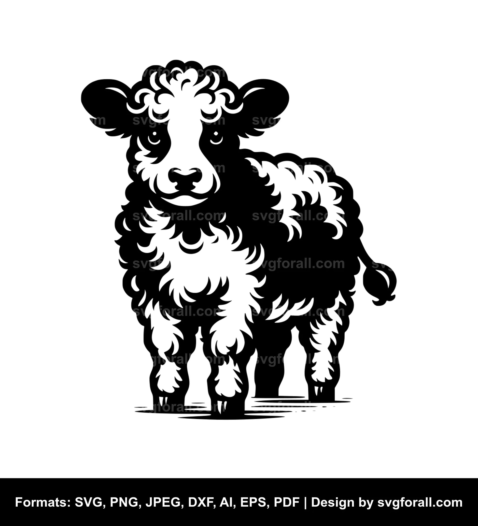 Fluffy Cow SVG