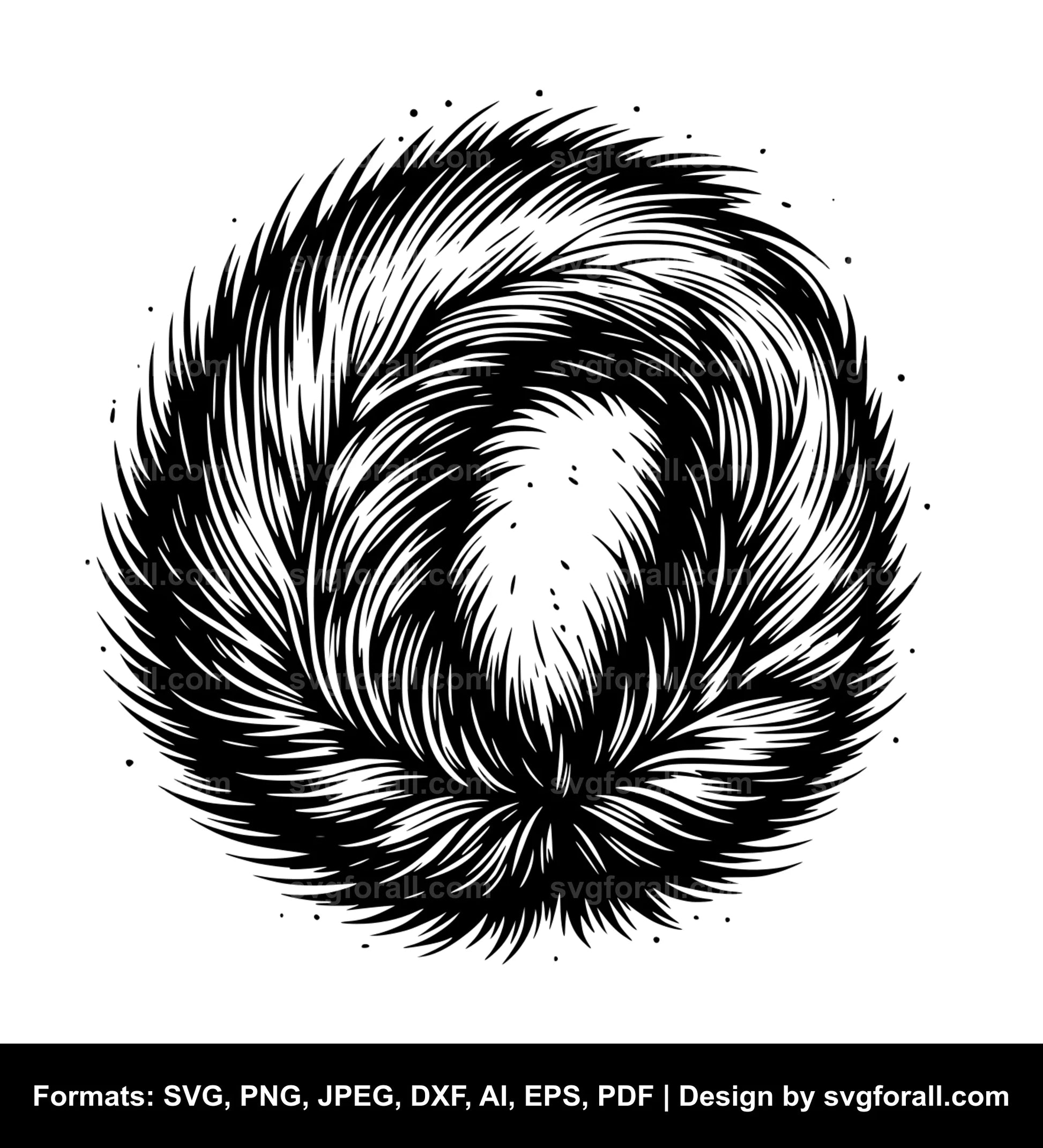 Fluffy Tail SVG PNG