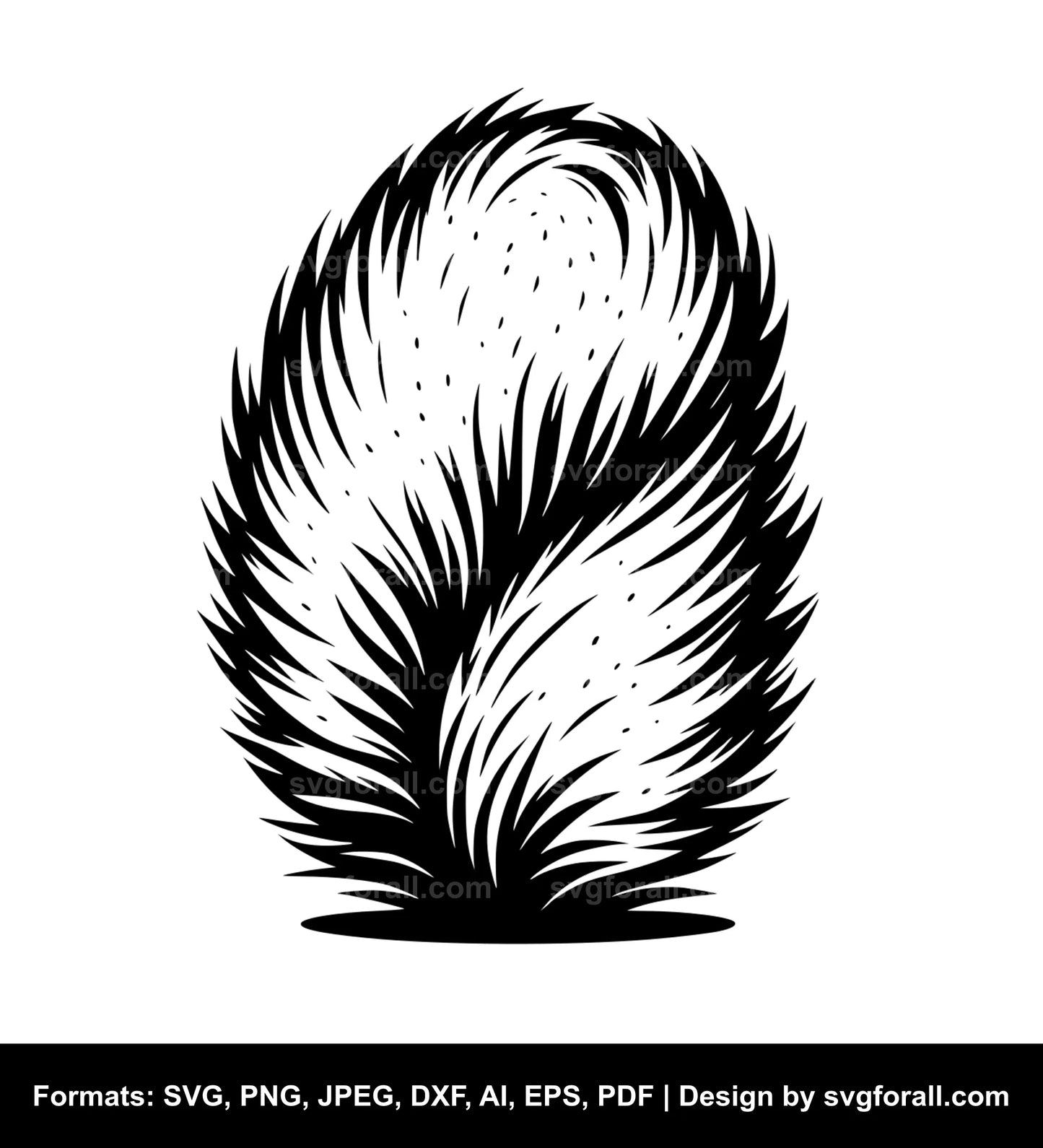 Fluffy Tail SVG Vector