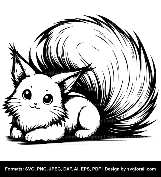 Fluffy Tail Vector SVG