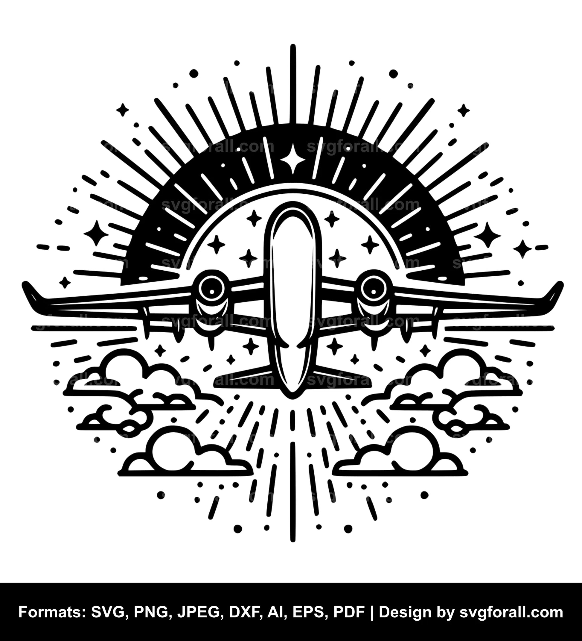 Flying Airplane Cricut SVG