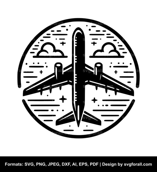 Flying Airplane SVG