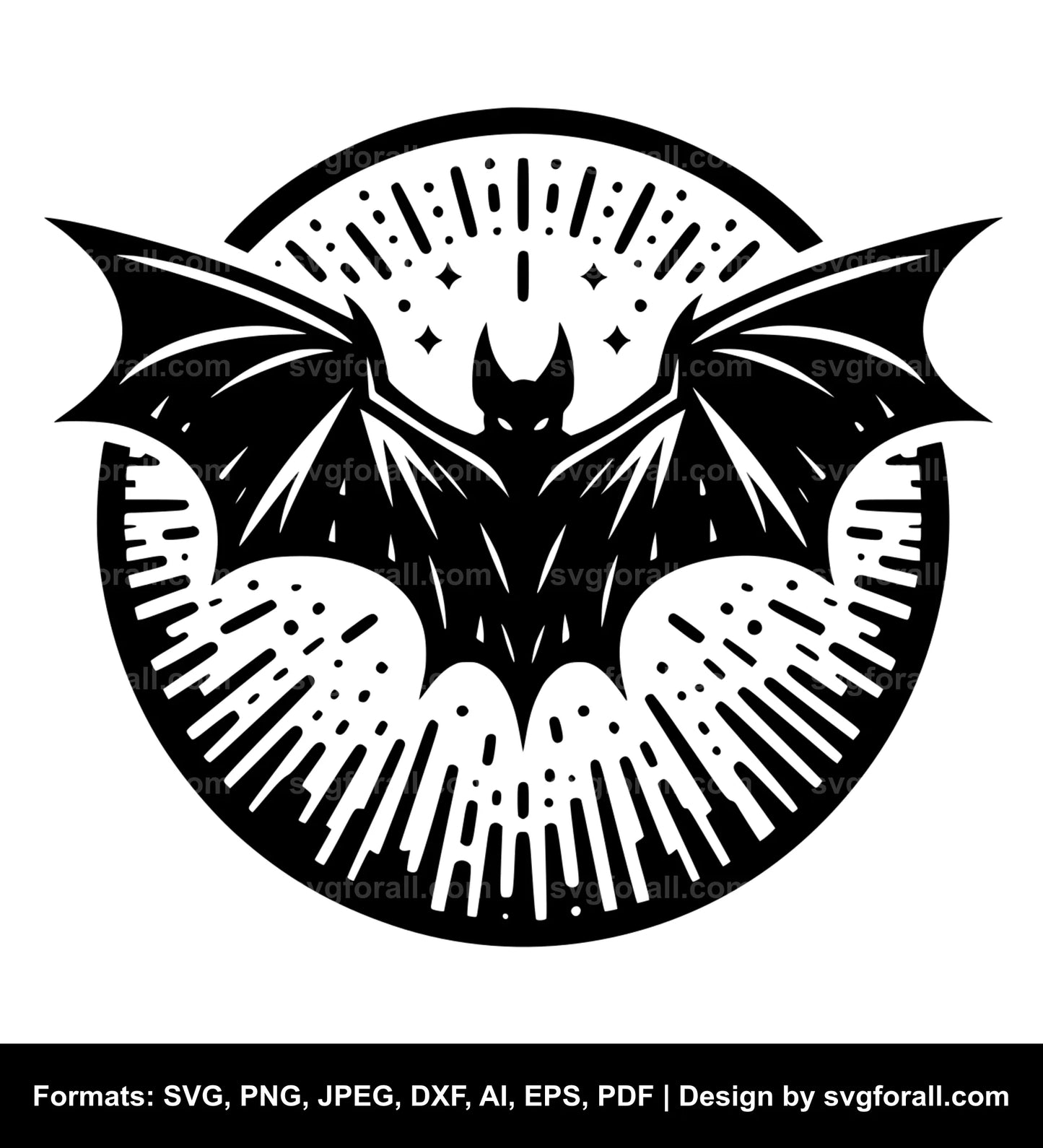 Flying Bat Cricut SVG