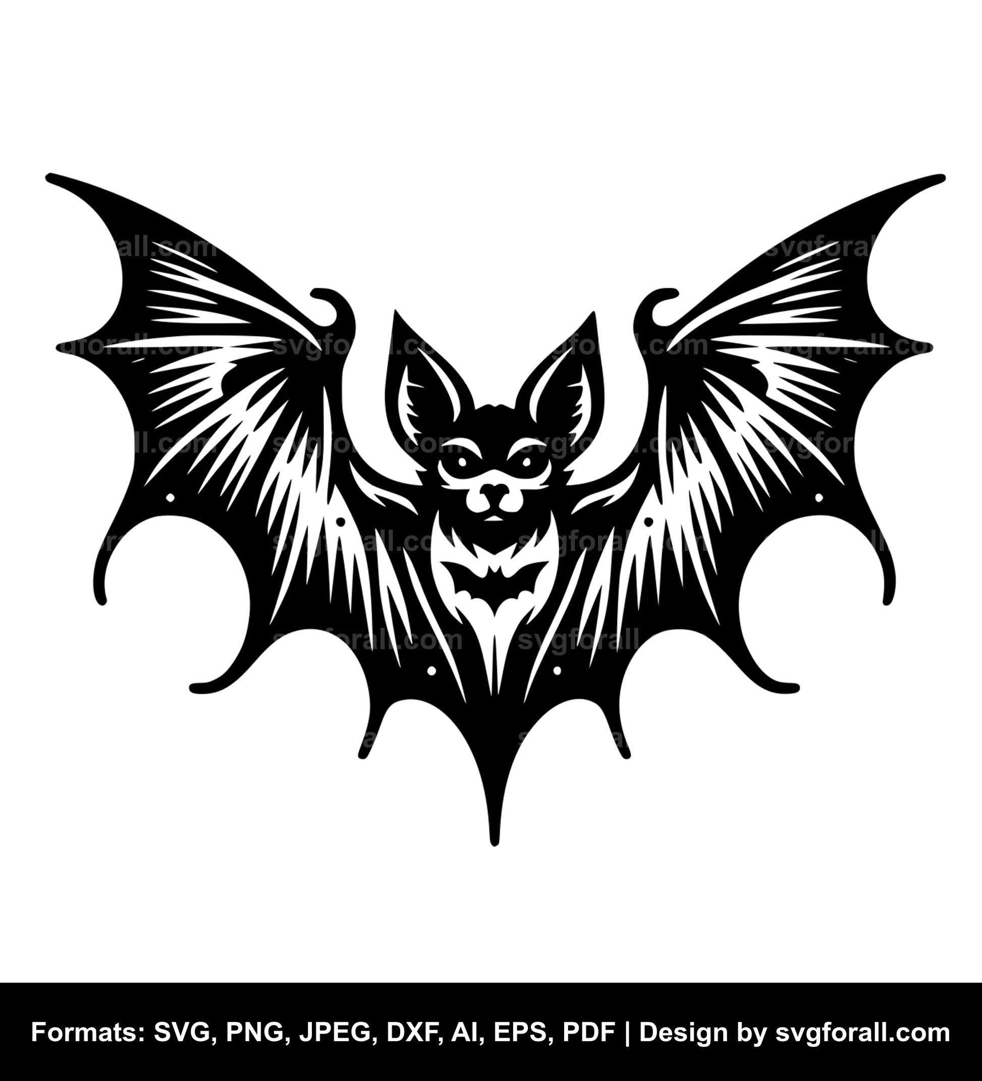 Flying Bat Vector SVG