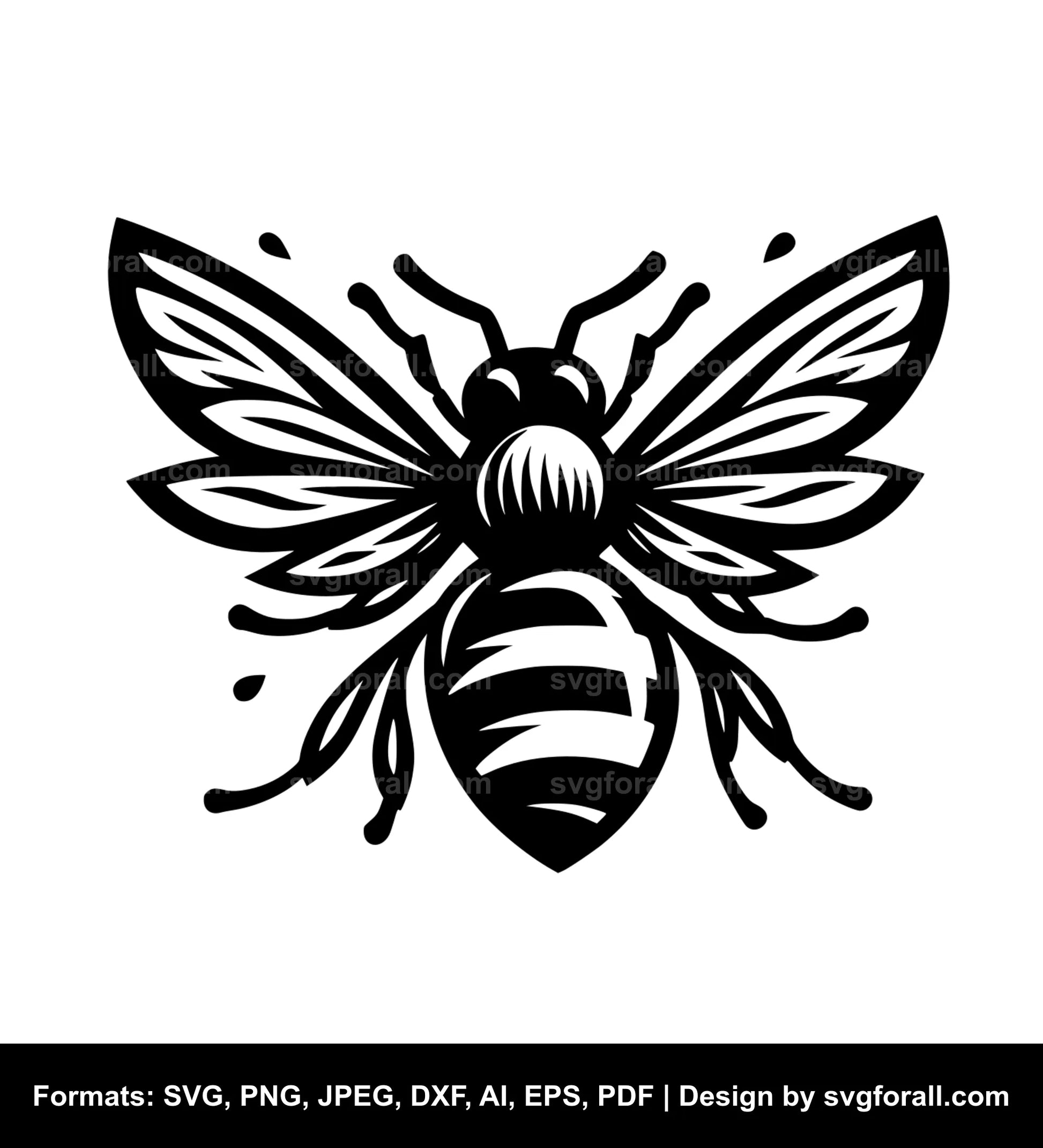 Flying Bee SVG File