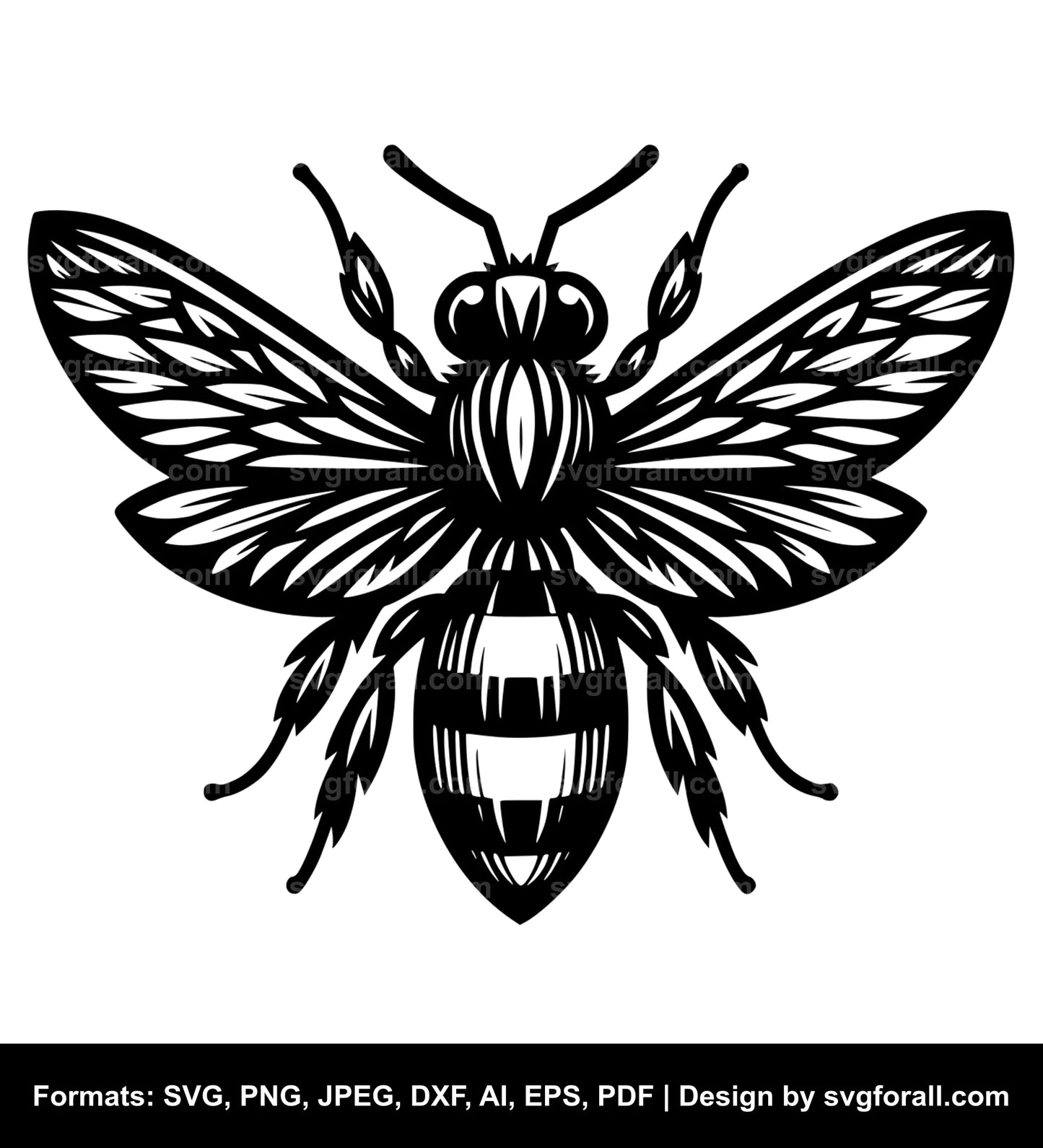 Flying Bee SVG PNG