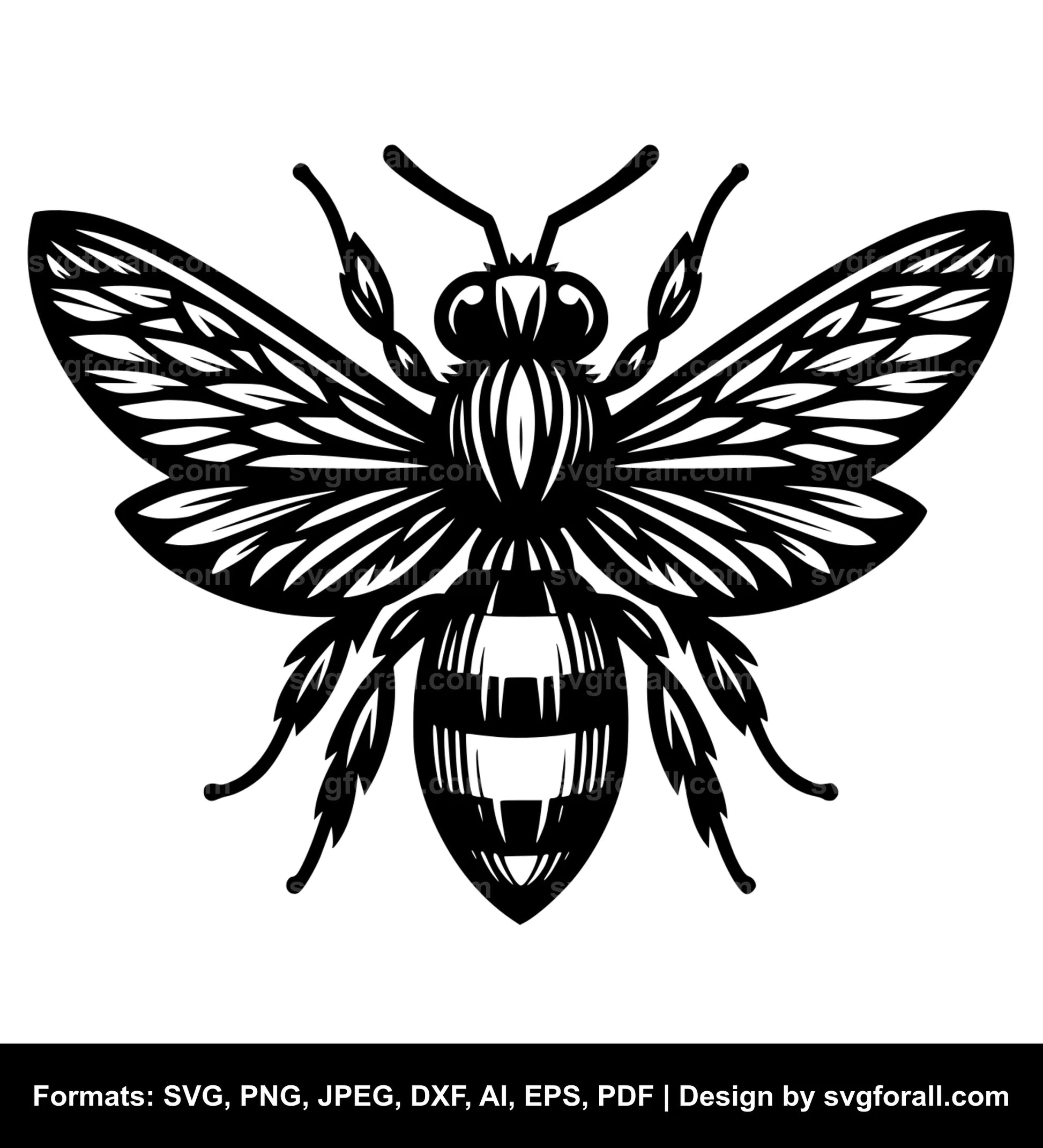 Flying Bee SVG PNG