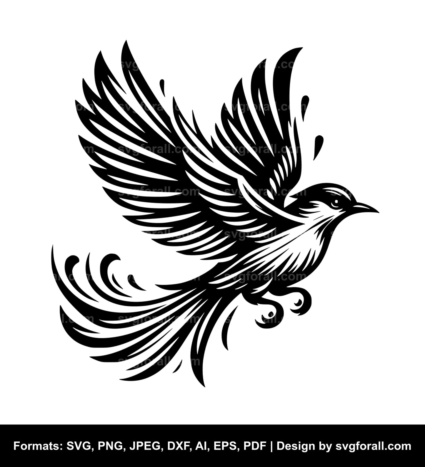 Flying Bird SVG Vector