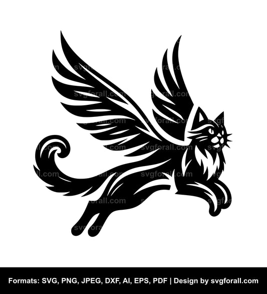 Flying Cat SVG