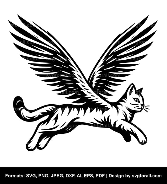 Flying Cat SVG File