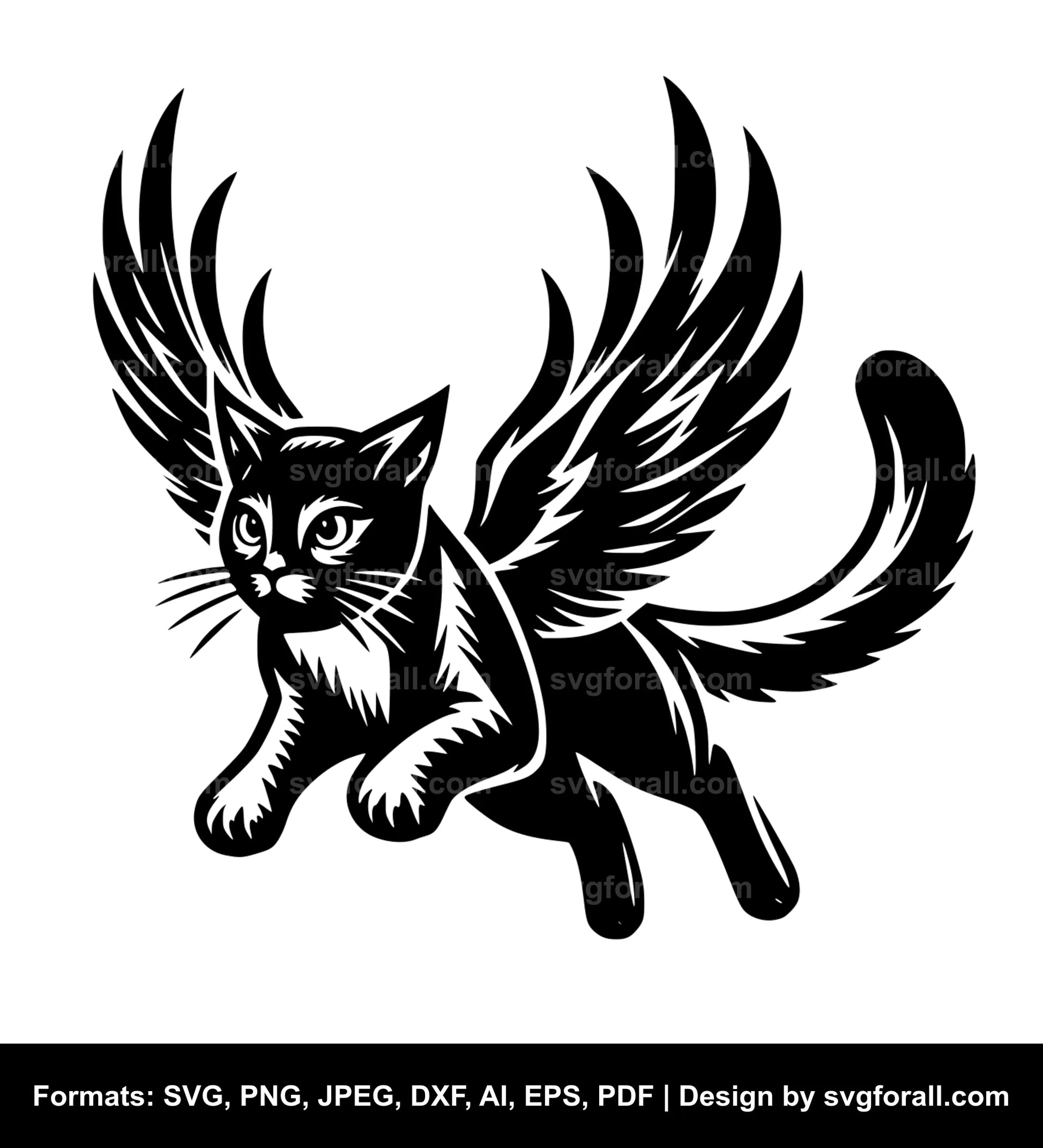 Flying Cat SVG PNG