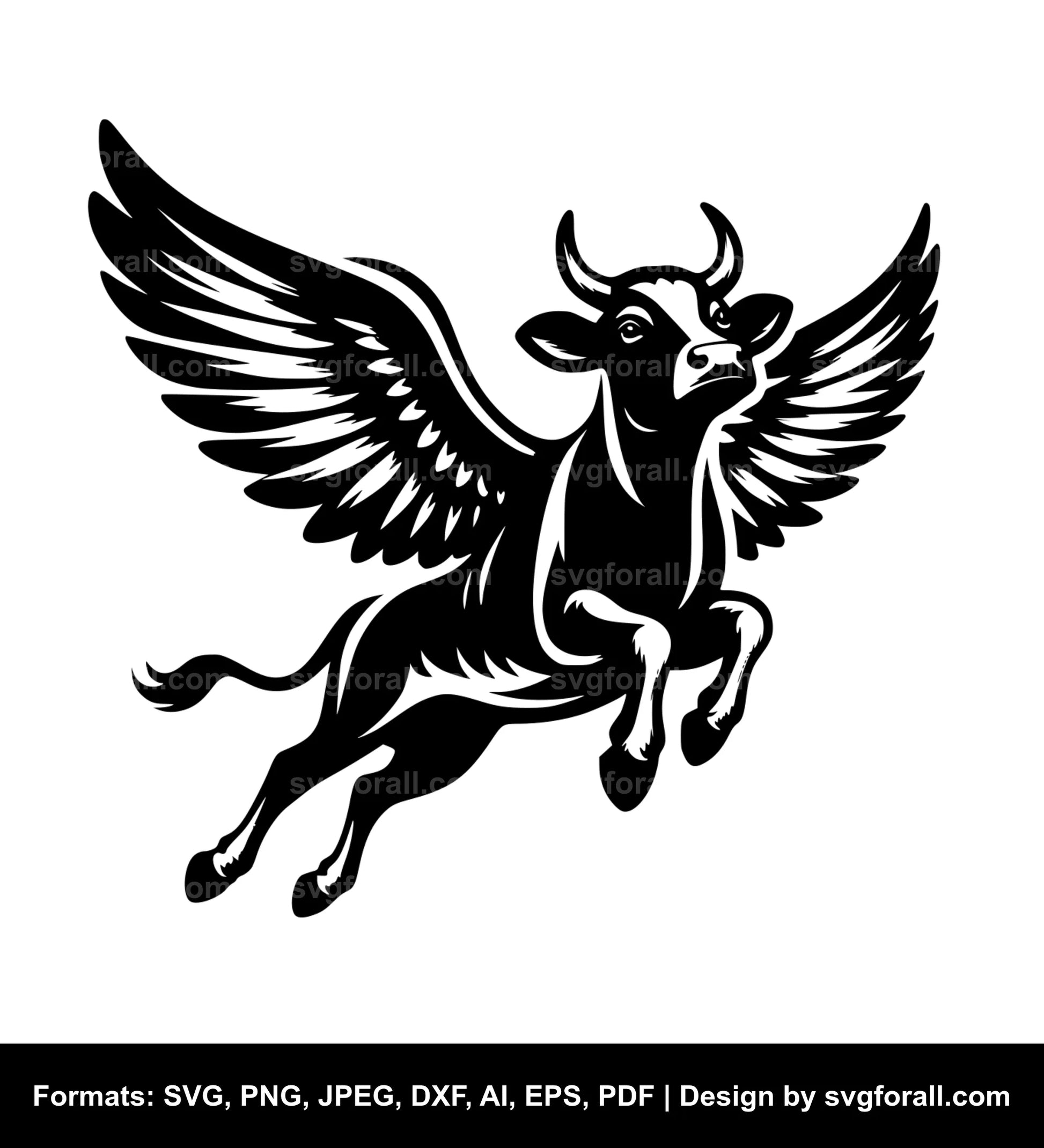 Flying Cow SVG