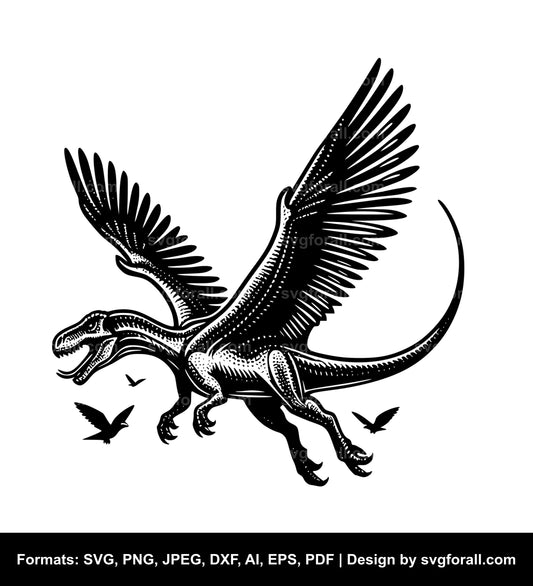 Flying Dinosaur SVG File