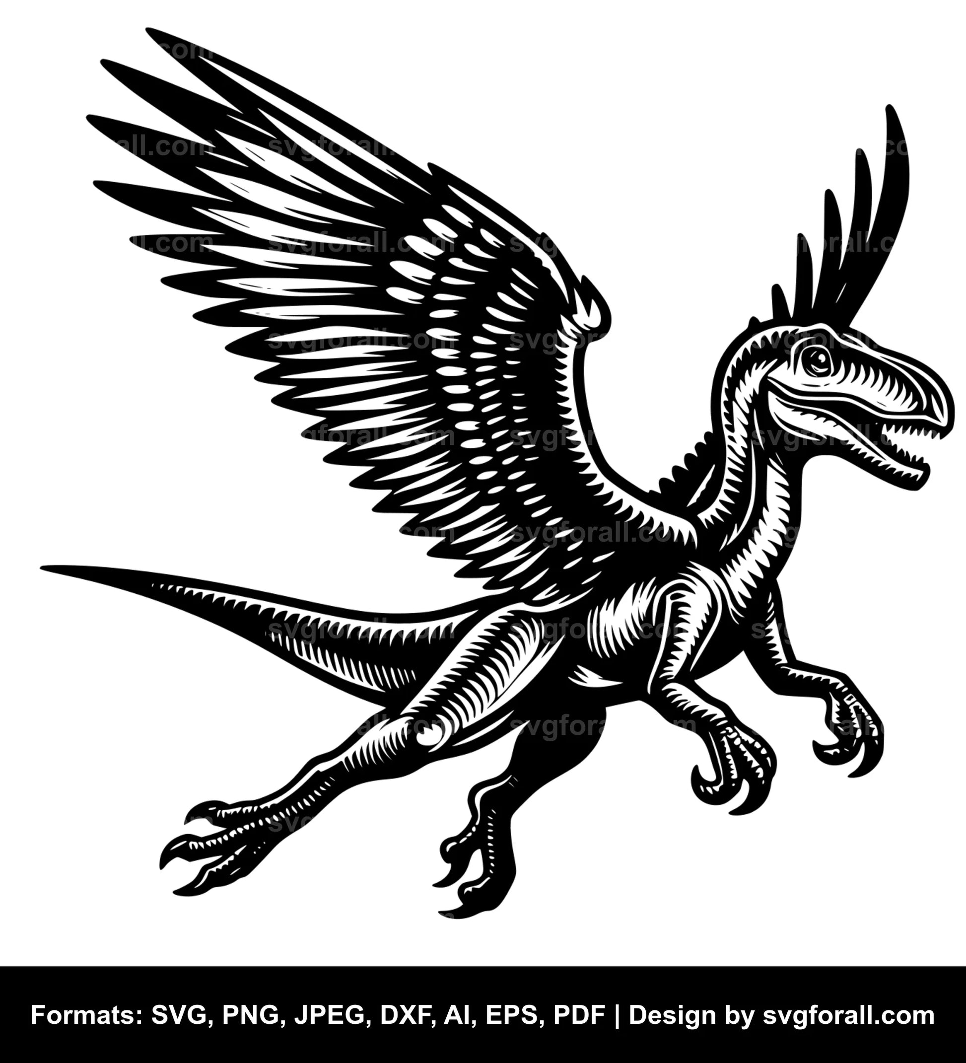 Flying Dinosaur Vector SVG