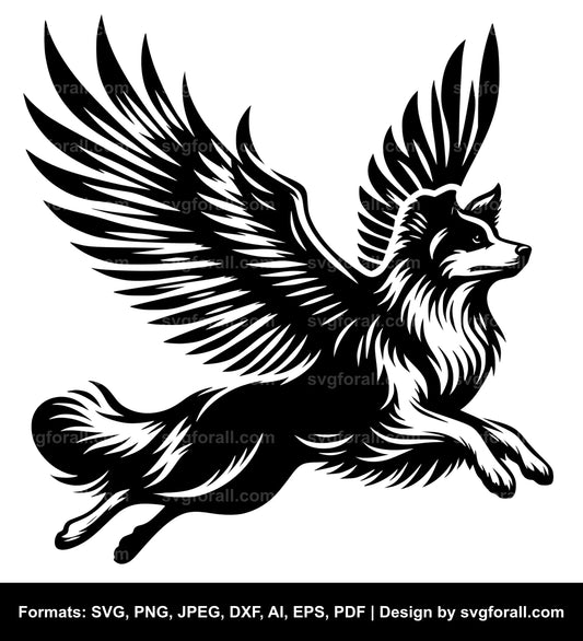 Flying Dog Black SVG